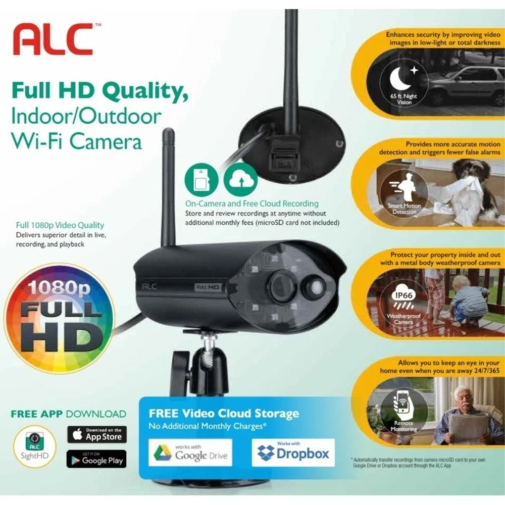 ALC AWF61 SightHD 1080p Outdoor Wi-Fi Camera Full HD Surveillance